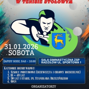 XVI Otwarte Mistrzostwa Radziłowa w Tenisie Stołowym