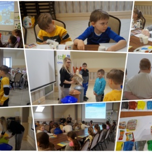 Klasy pierwsze na zajęciach ekologicznych w Bibliotece Samorządowej w Radziłowie